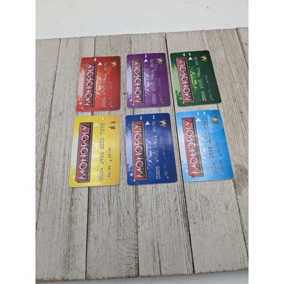 Monopoly Electronic Banking 2011 Replacement 6 Credit Cards ATM Complete - Picture 1 of 5